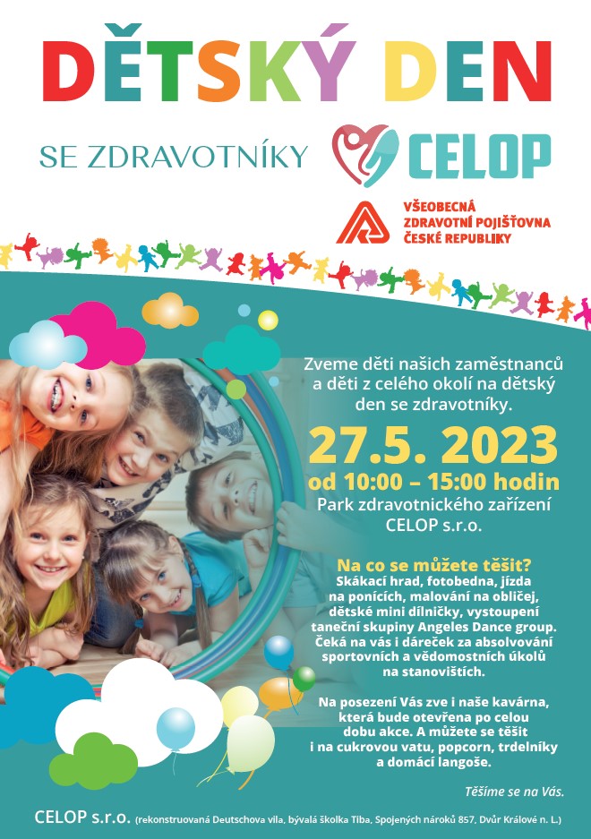 Připravujeme Dětský den CELOP se zdravotníky / 27. května 2023 v naší zahradě